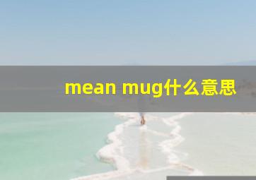 mean mug什么意思